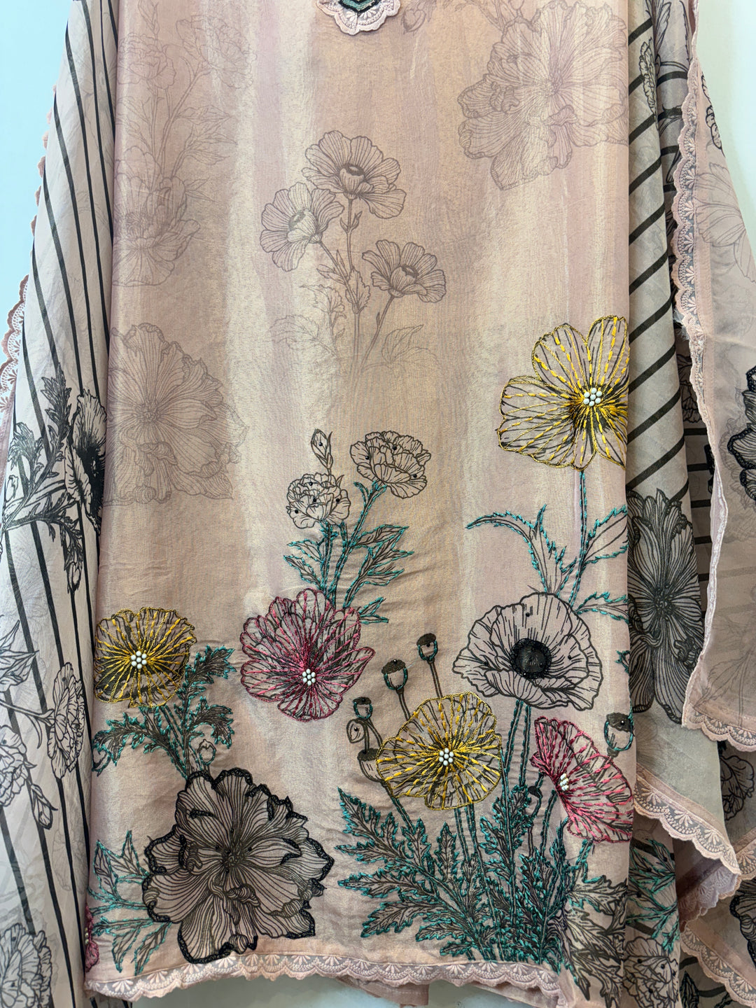 Raniya – Printed Tissue Suit with Embroidery Highlights