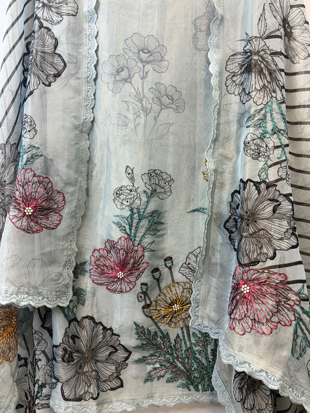 Raniya – Printed Tissue Suit with Embroidery Highlights