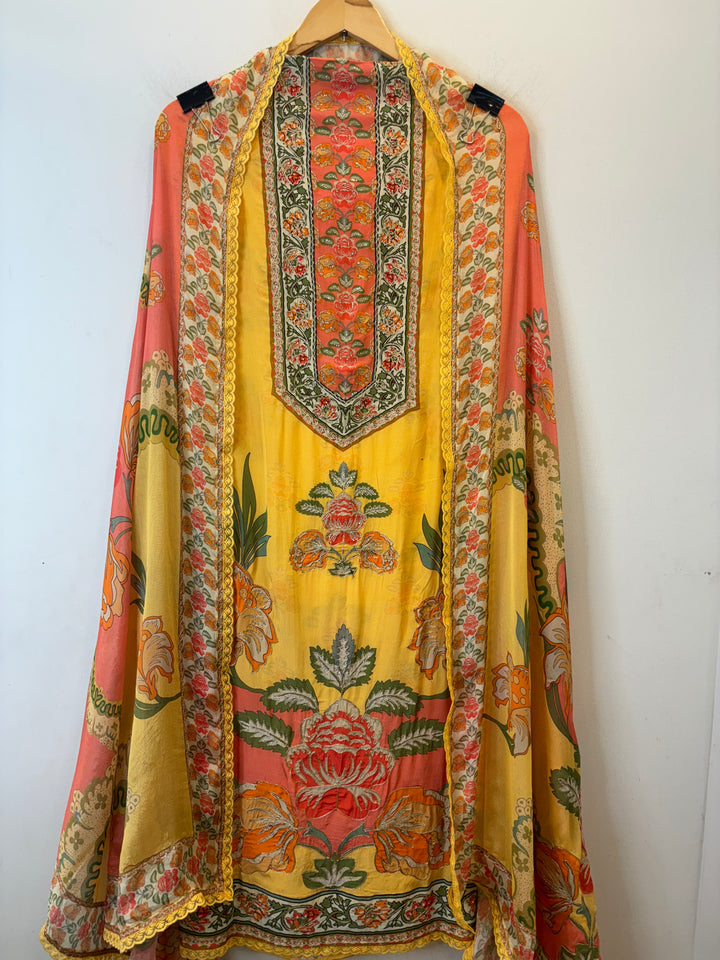 Samira – Printed Crepe Suit with Aari Work