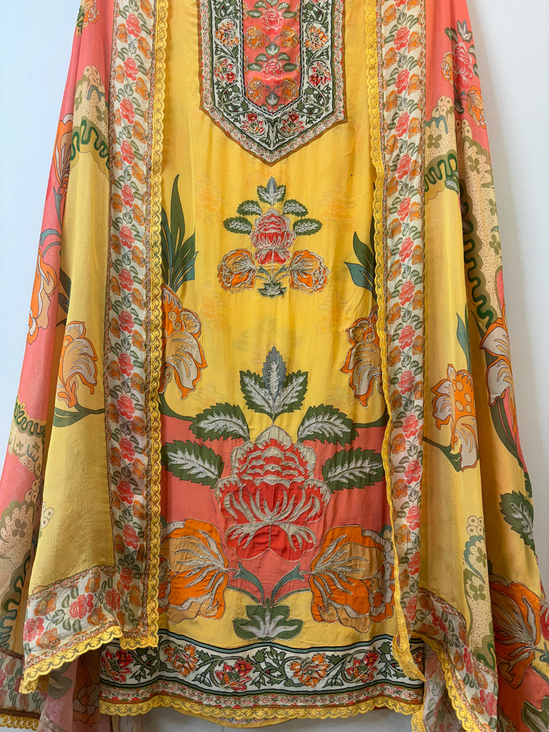 Samira – Printed Crepe Suit with Aari Work