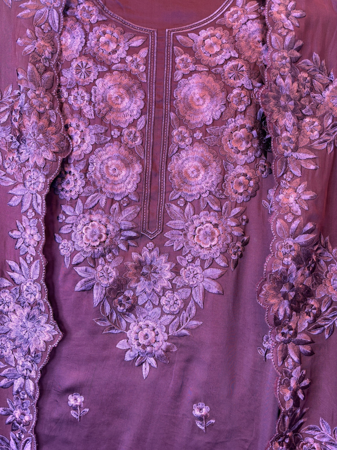 Amaira – Satin Organza Parsi Embroidered Ensemble DBPYF03
