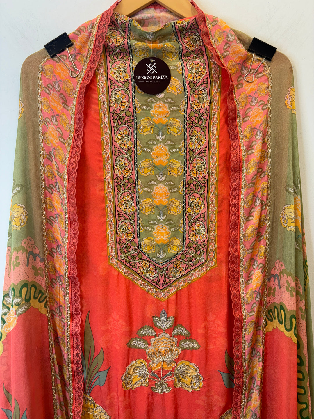 Samira – Printed Crepe Suit with Aari Work