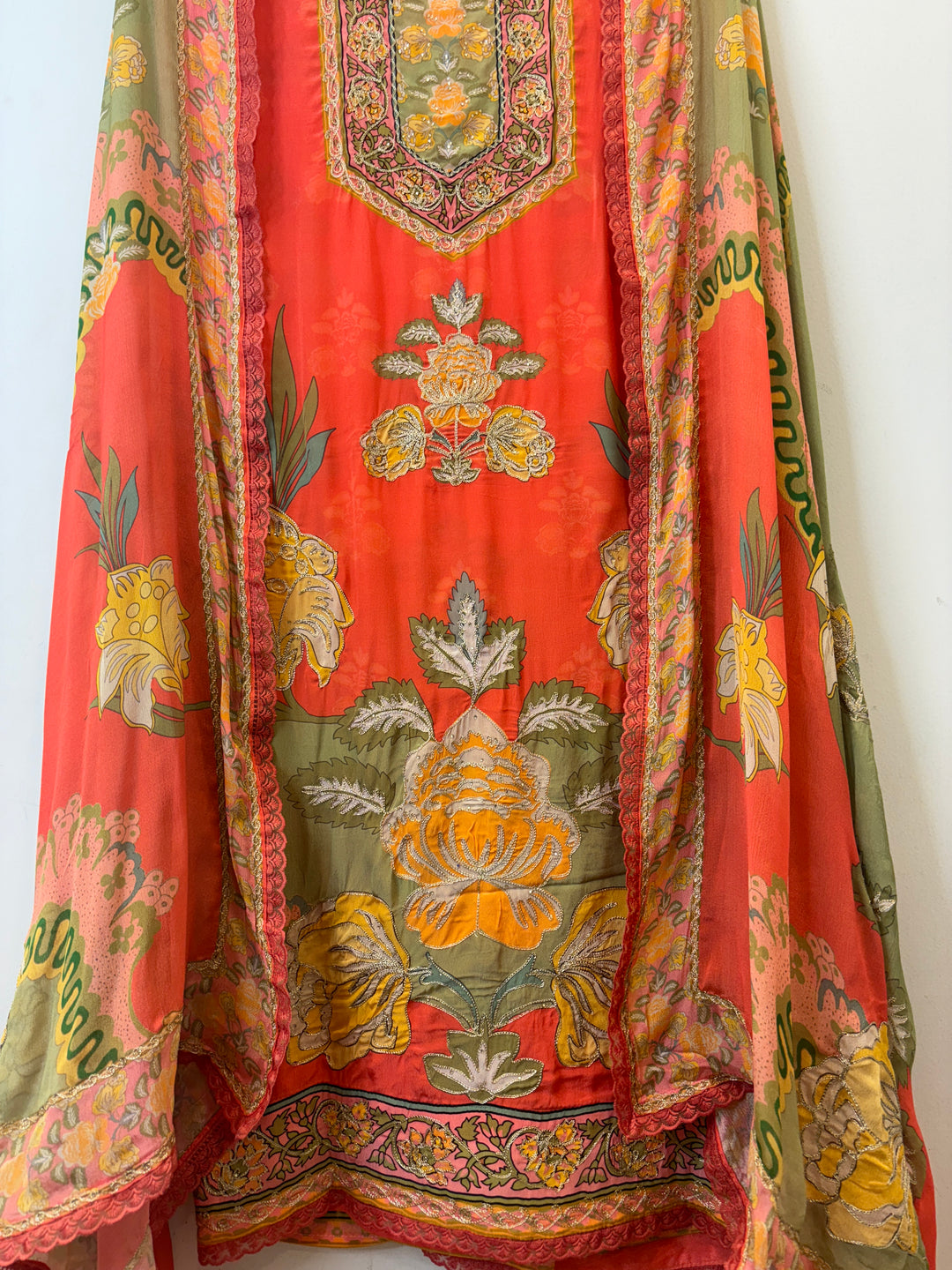 Samira – Printed Crepe Suit with Aari Work
