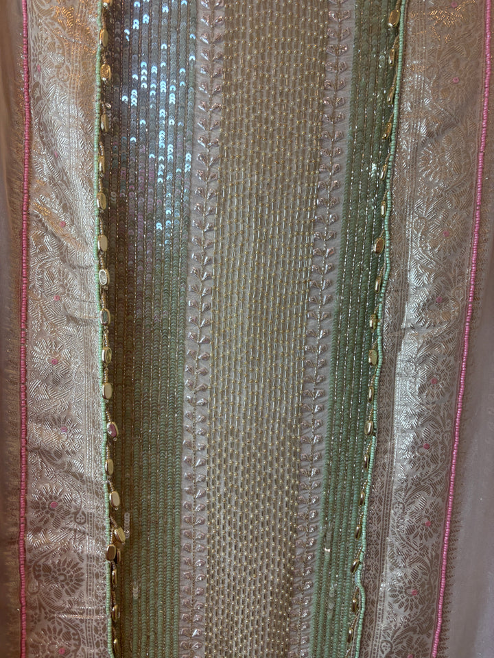 Aarisha – Shimmer Tissue Cutdana &amp; Mirror Work Ensemble