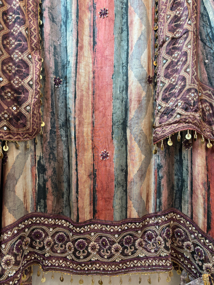 Zivah – Gaji Silk Printed Cutdana &amp; Sequin Ensemble