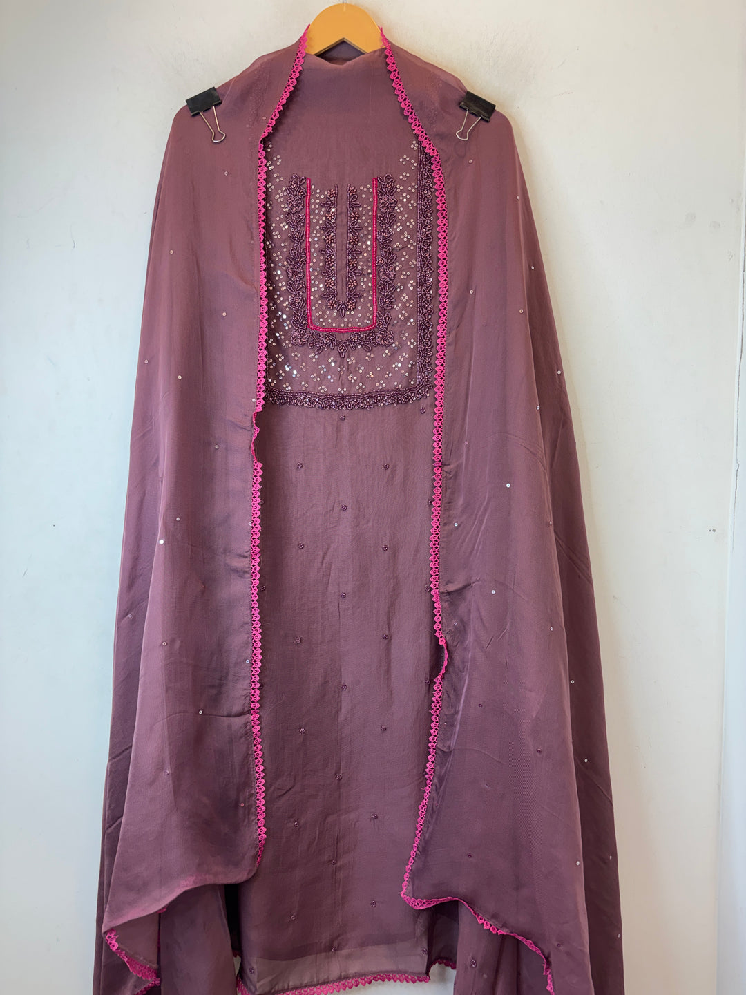 Aaira – Twill Organza Bead &amp; Sequin Embellished Ensemble DBPOR02
