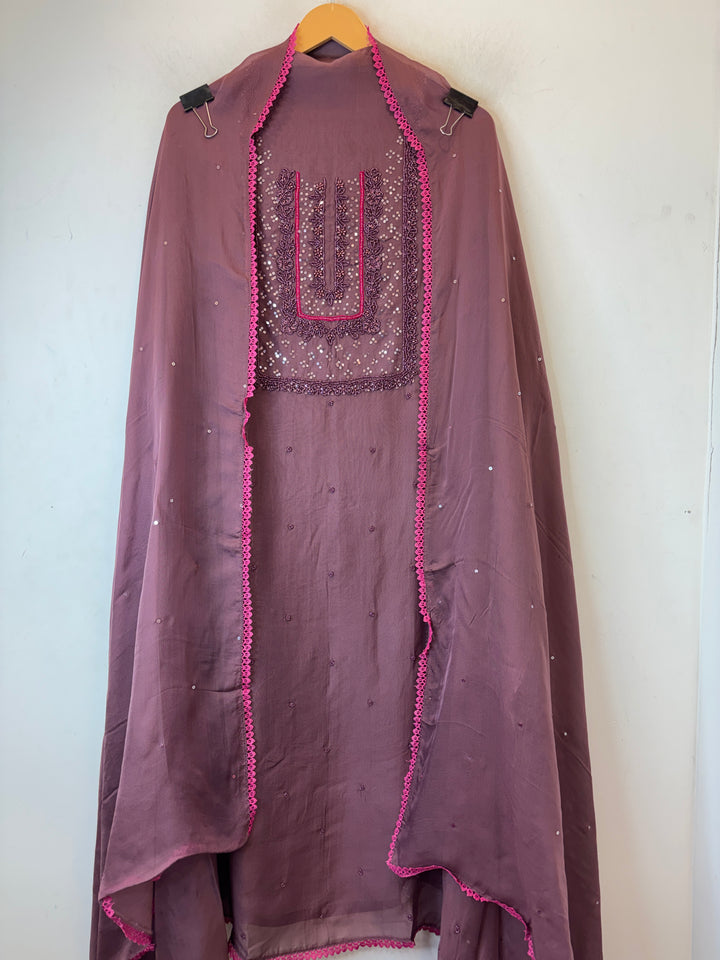 Aaira – Twill Organza Bead &amp; Sequin Embellished Ensemble DBPOR02