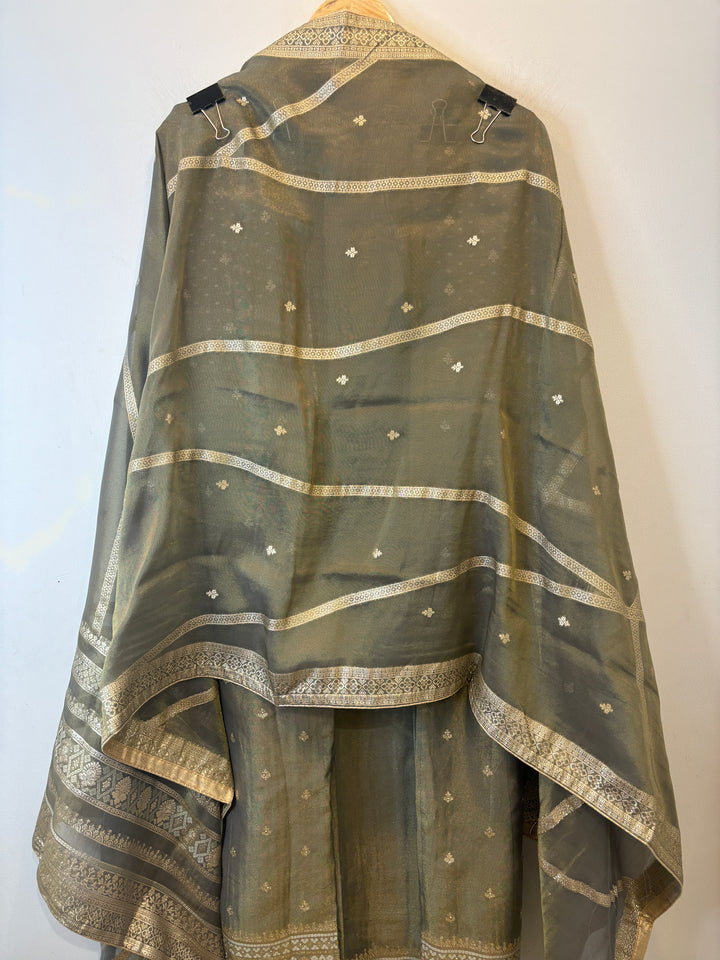 Rimaya – Banarasi Tissue Suit with Dabka &amp; Dori Work