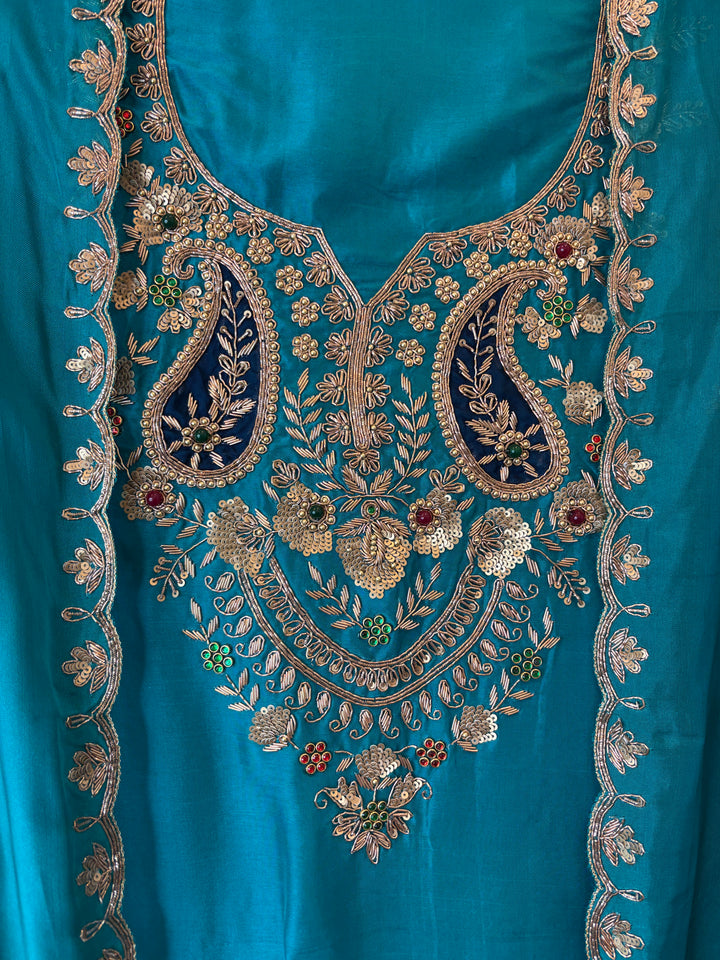 Zareena – Silk Organza Zardozi &amp; Dabka Embroidered Ensemble DBPJAM01