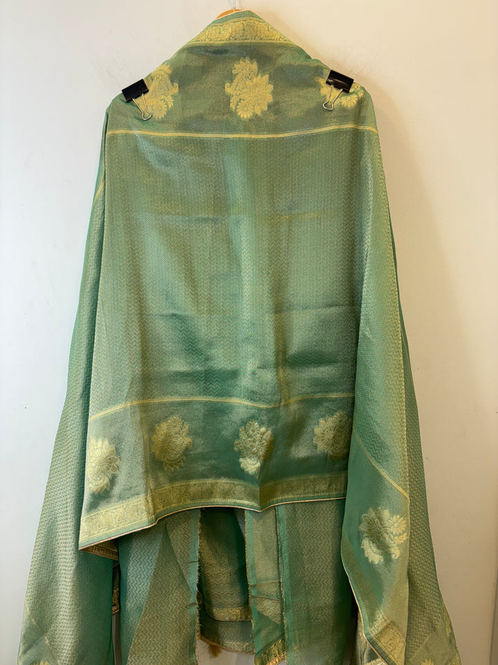 Yara – Tissue Brocade Suit with Handworked Neckline