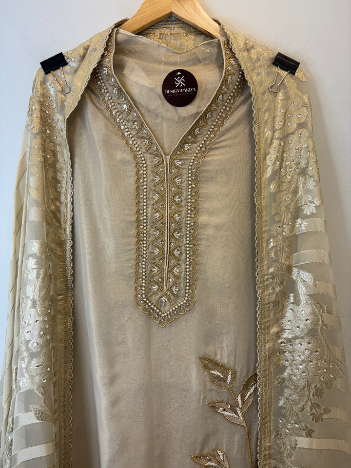 Alara – Tissue Suit with Banarasi Organza Dupatta