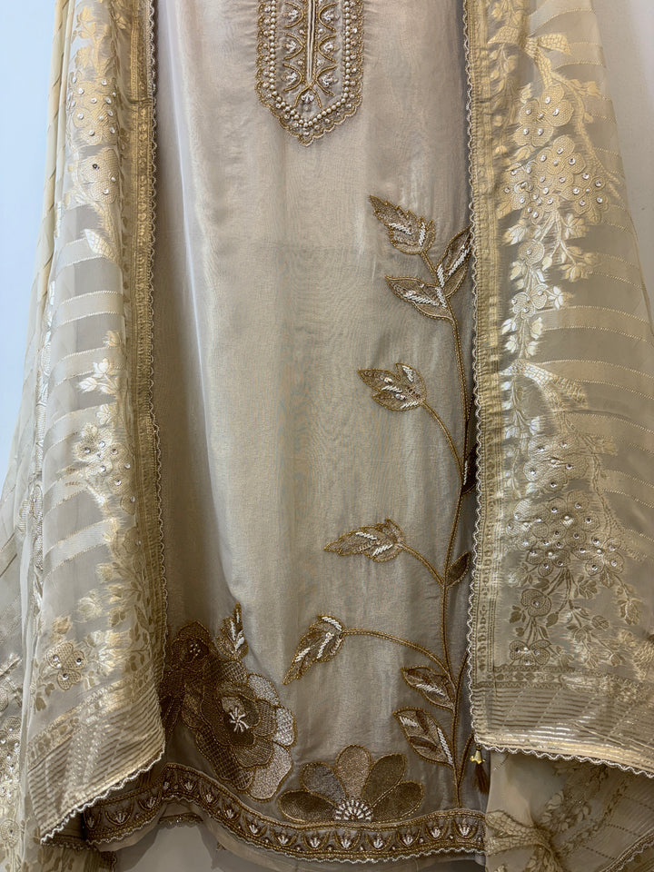 Alara – Tissue Suit with Banarasi Organza Dupatta