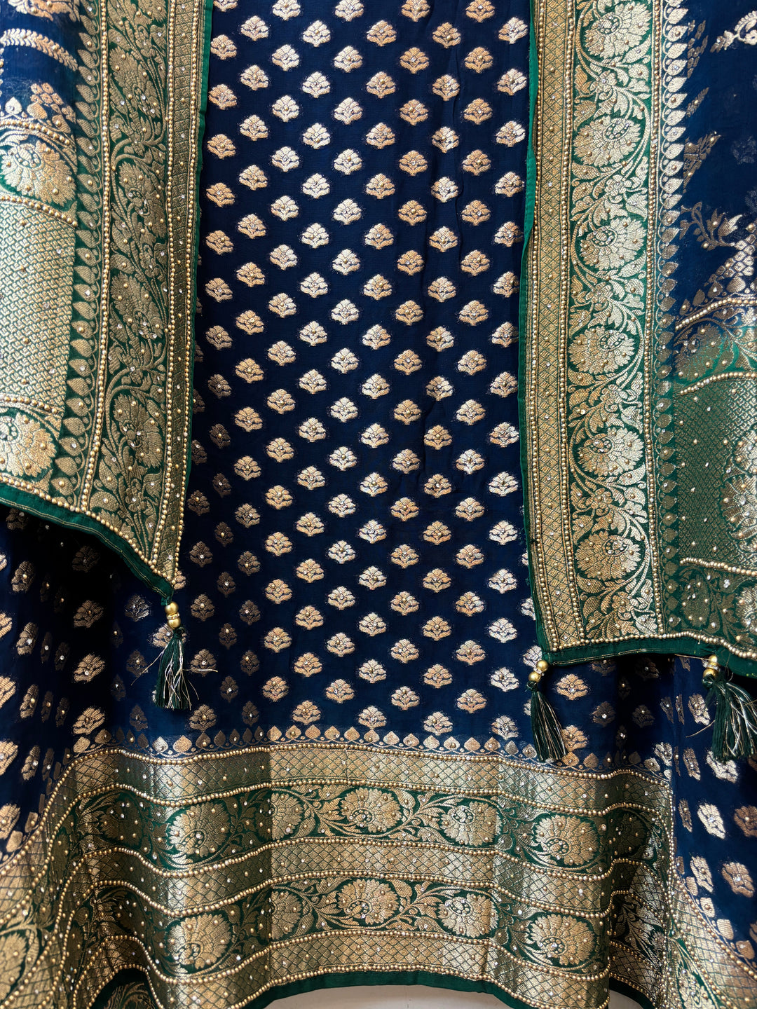 Meher – Pure Khadi Georgette Multi-Gold Suit DBPMN123