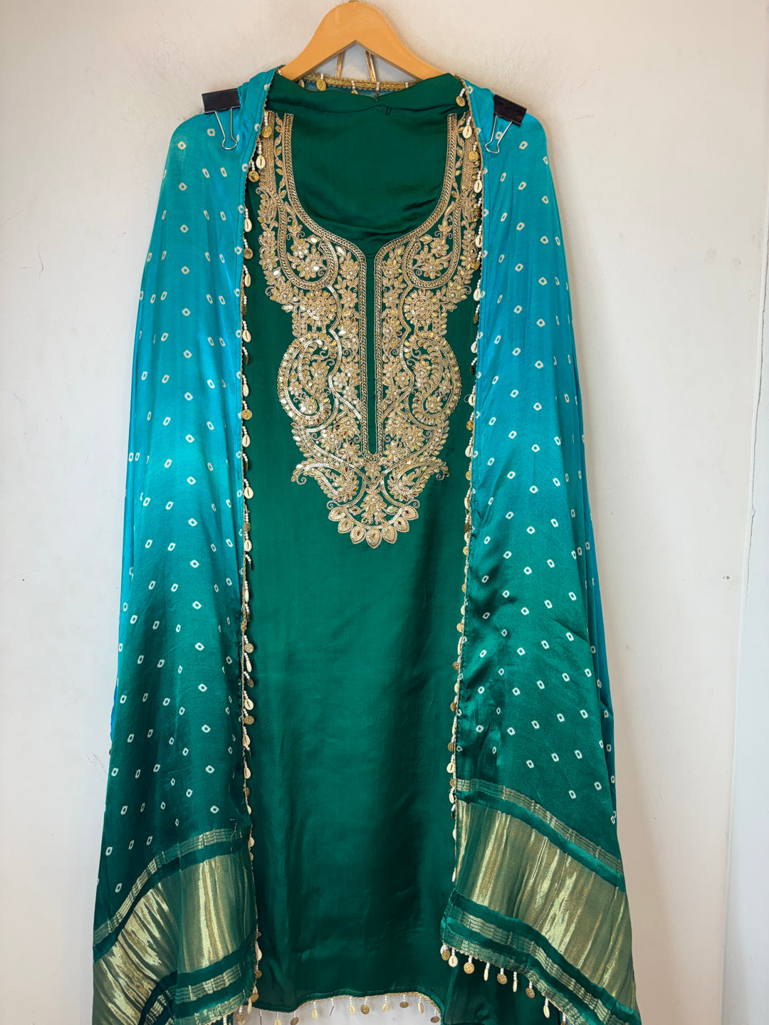 Aarohi – Satin Organza Dori &amp; Mirror Embroidered Ensemble DBPHIM03