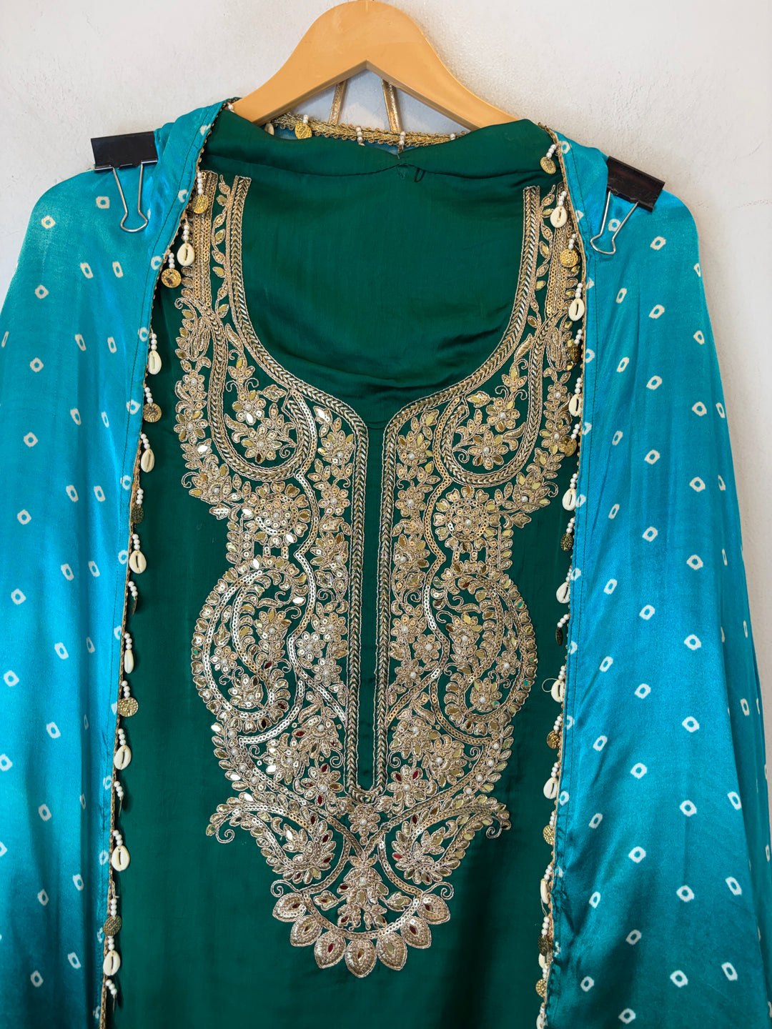 Aarohi – Satin Organza Dori &amp; Mirror Embroidered Ensemble DBPHIM03