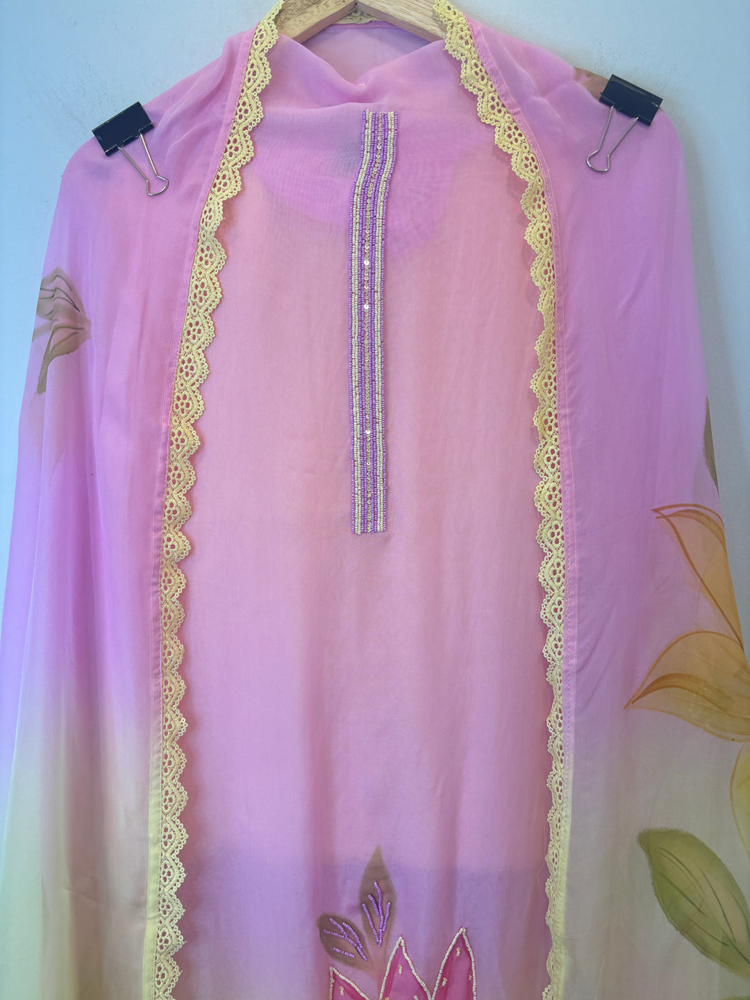 Aafreen – Ombre Brush Painted Organza Suit