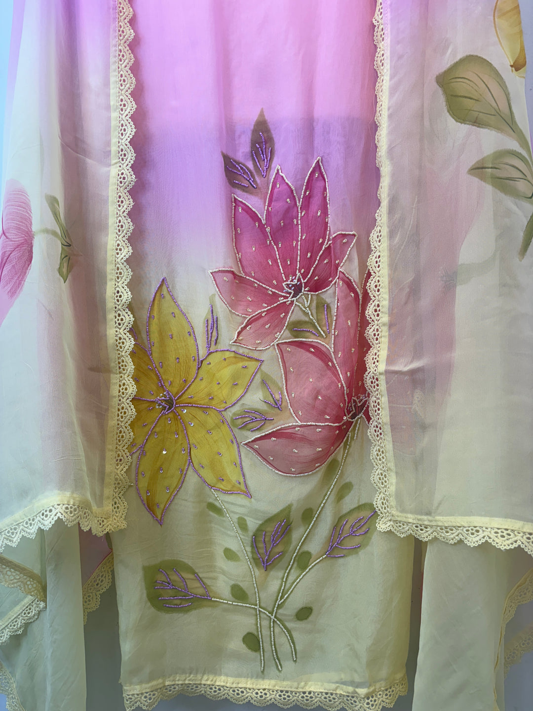 Aafreen – Ombre Brush Painted Organza Suit