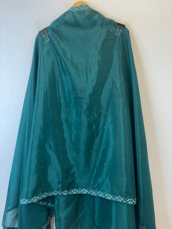 Nayab – Organza Silk Suit with Stone Highlights