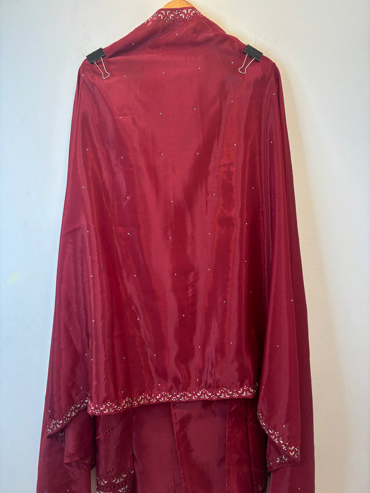 Nayab – Organza Silk Suit with Stone Highlights