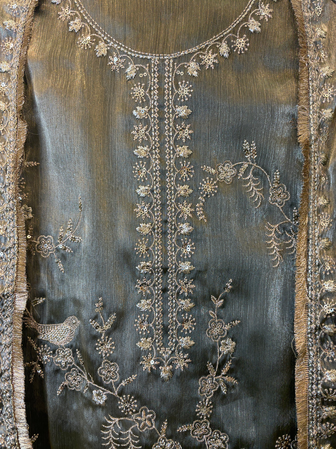 Zohra – Glass Organza Suit with Zari Work