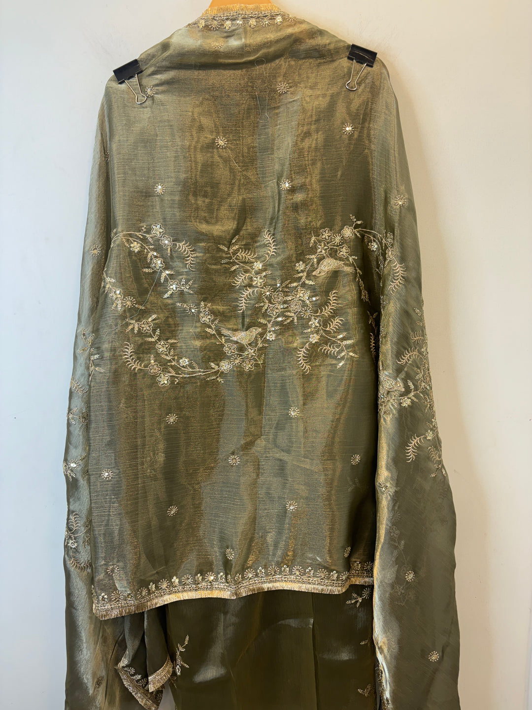 Zohra – Glass Organza Suit with Zari Work
