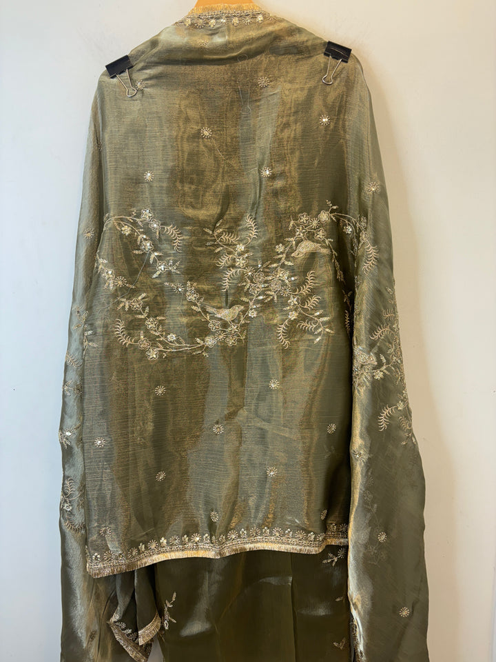 Zohra – Glass Organza Suit with Zari Work