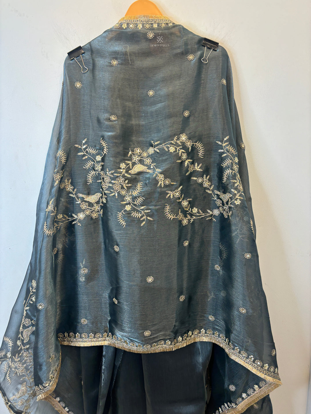 Zohra – Glass Organza Suit with Zari Work