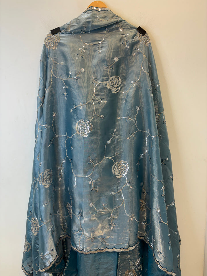 Amairah – Glass Organza Suit with All-Over Handwork