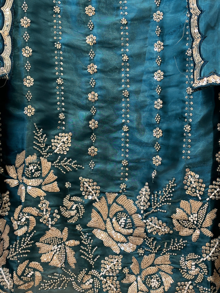 Amairah – Glass Organza Suit with All-Over Handwork