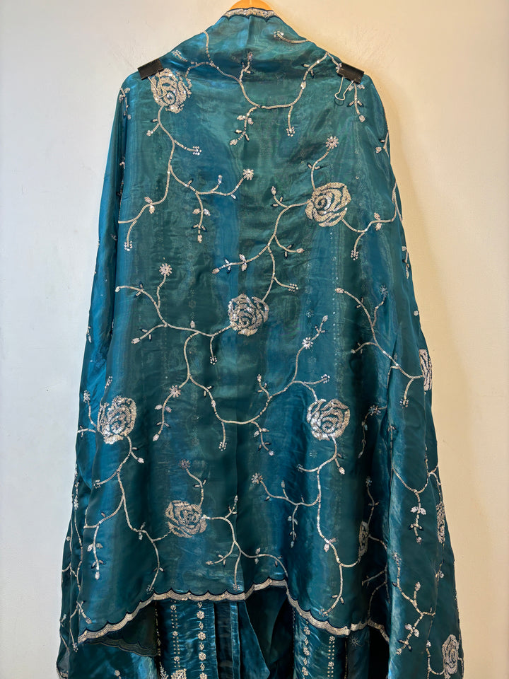 Amairah – Glass Organza Suit with All-Over Handwork