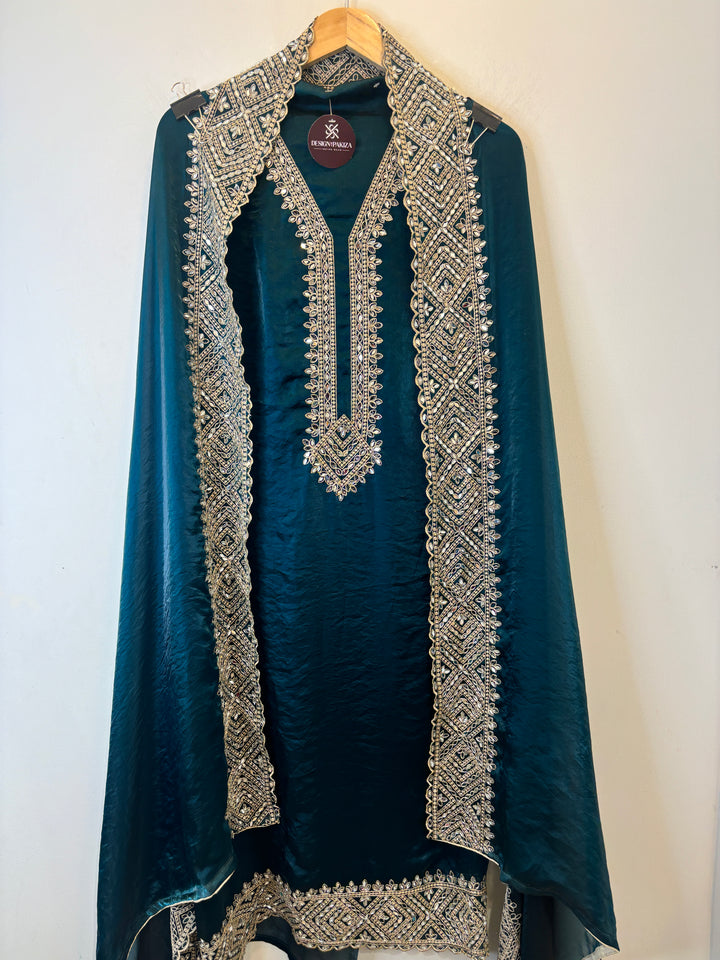 Nura – Glass Organza Mirror Work Suit