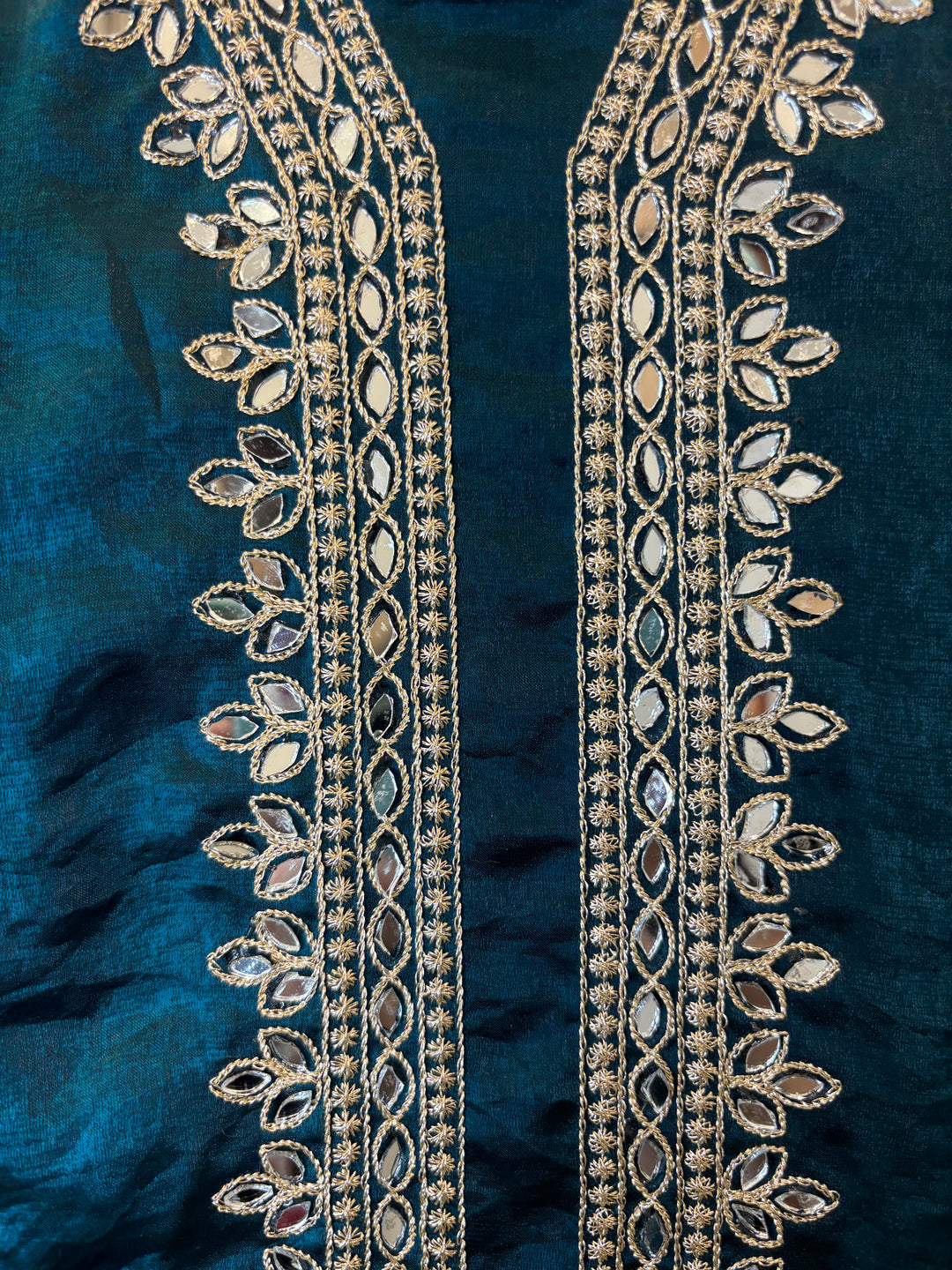 Nura – Glass Organza Mirror Work Suit