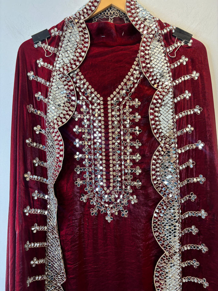 Nura – Glass Organza Mirror Work Suit
