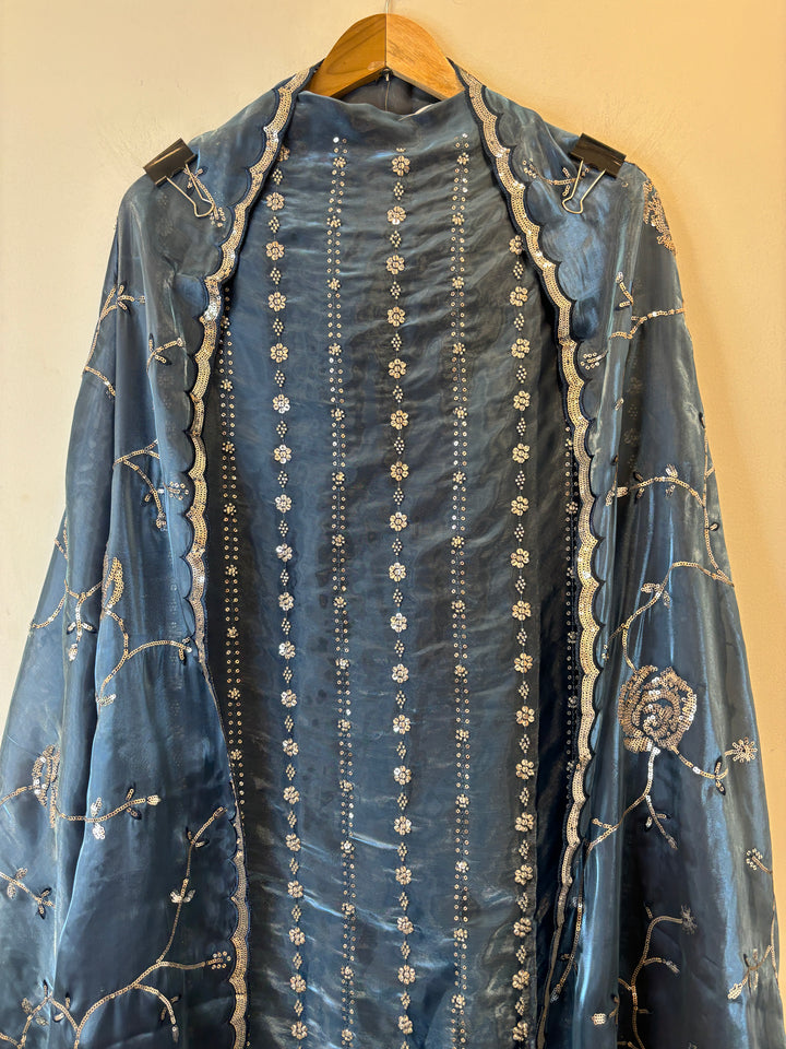 Amairah – Glass Organza Suit with All-Over Handwork