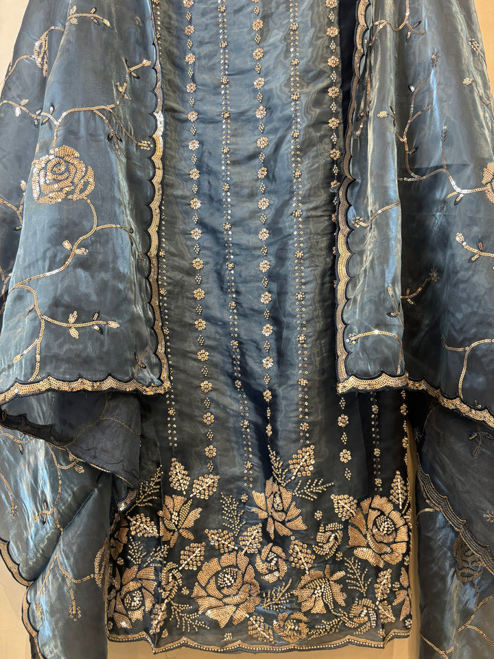 Amairah – Glass Organza Suit with All-Over Handwork