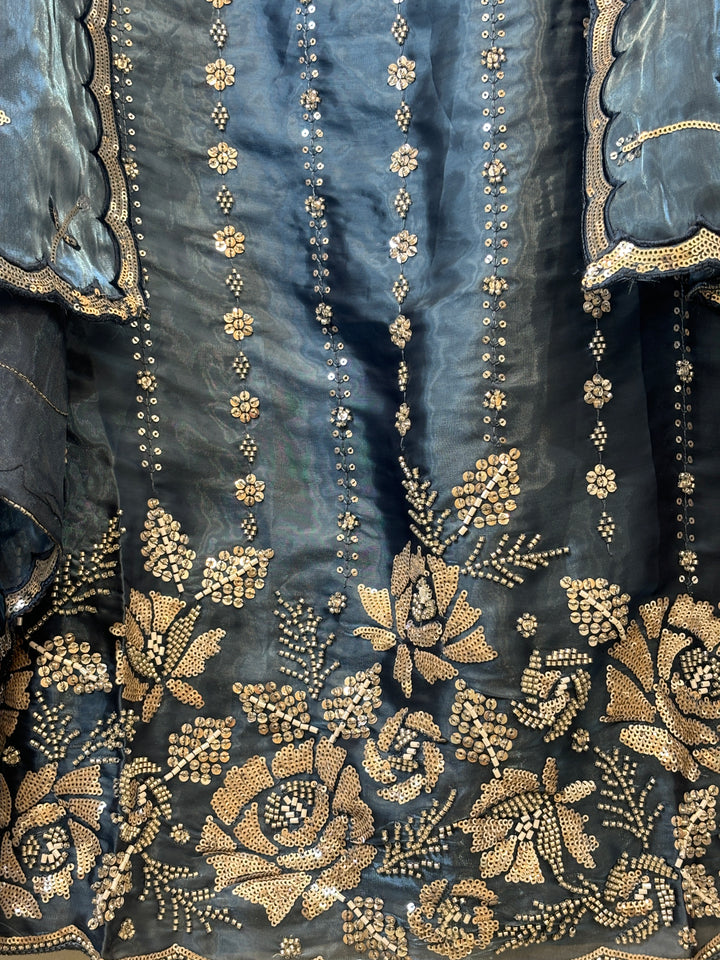 Amairah – Glass Organza Suit with All-Over Handwork