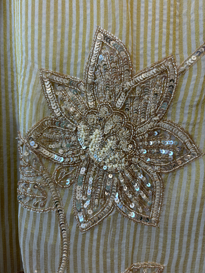 Handwork Tissue Golden Stripes Suit
