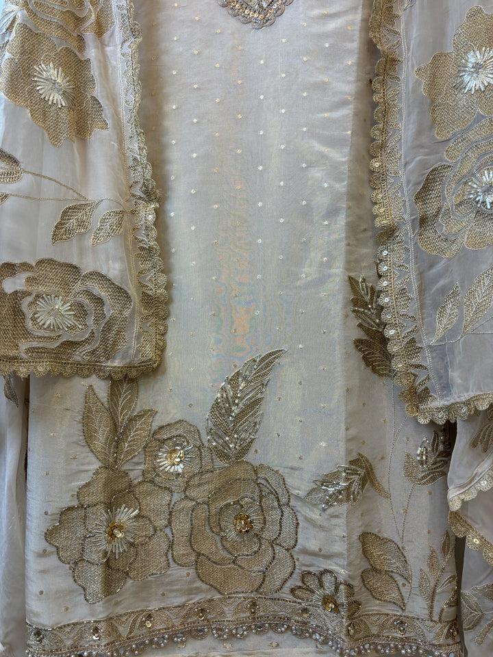 Ziya – Tissue Shimmer Zari Suit