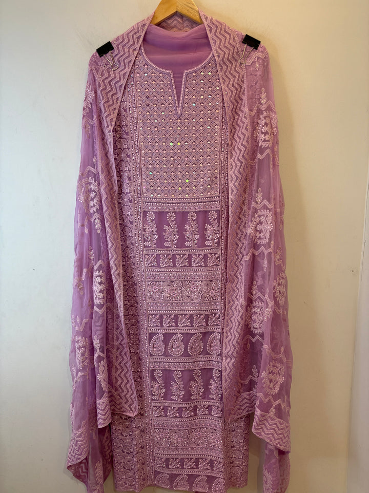 Nureh – Georgette Embroidered Suit