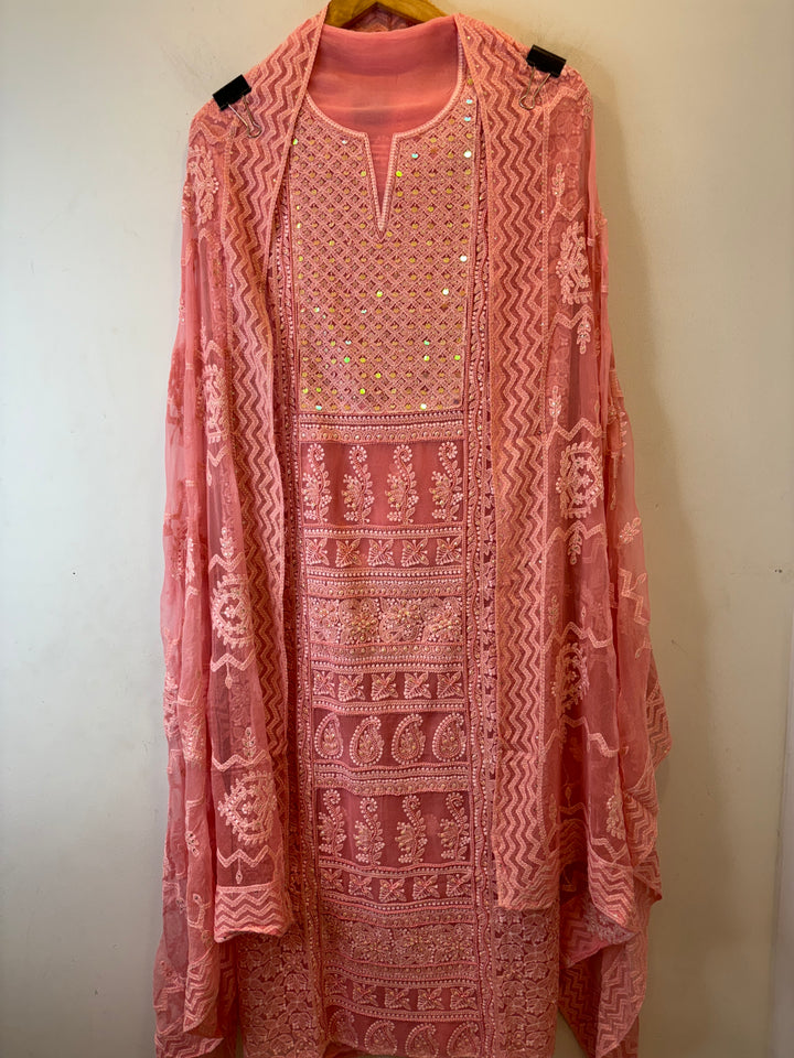 Nureh – Georgette Embroidered Suit