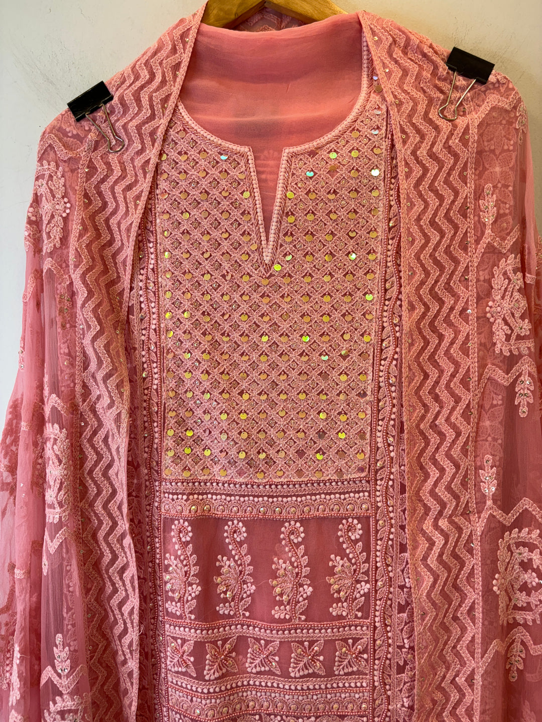 Nureh – Georgette Embroidered Suit