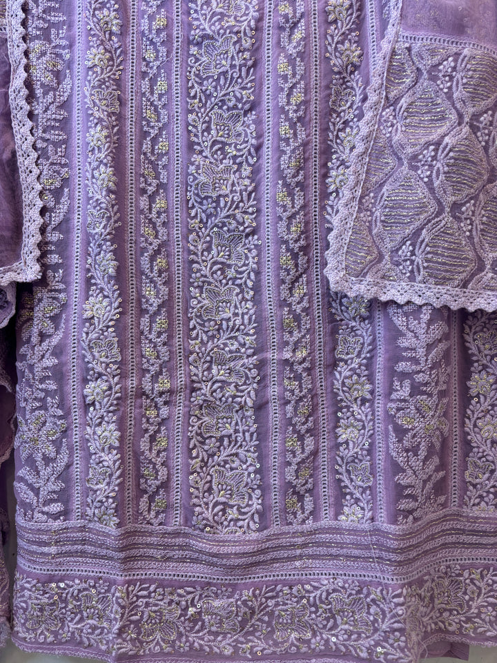 Zeraya – Georgette Zari Suit