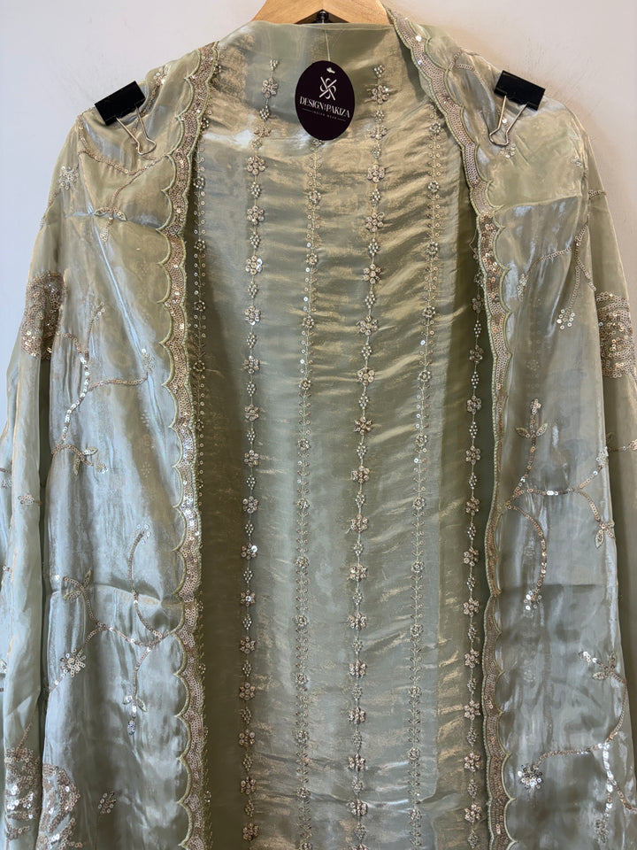 Amairah – Glass Organza Suit with All-Over Handwork