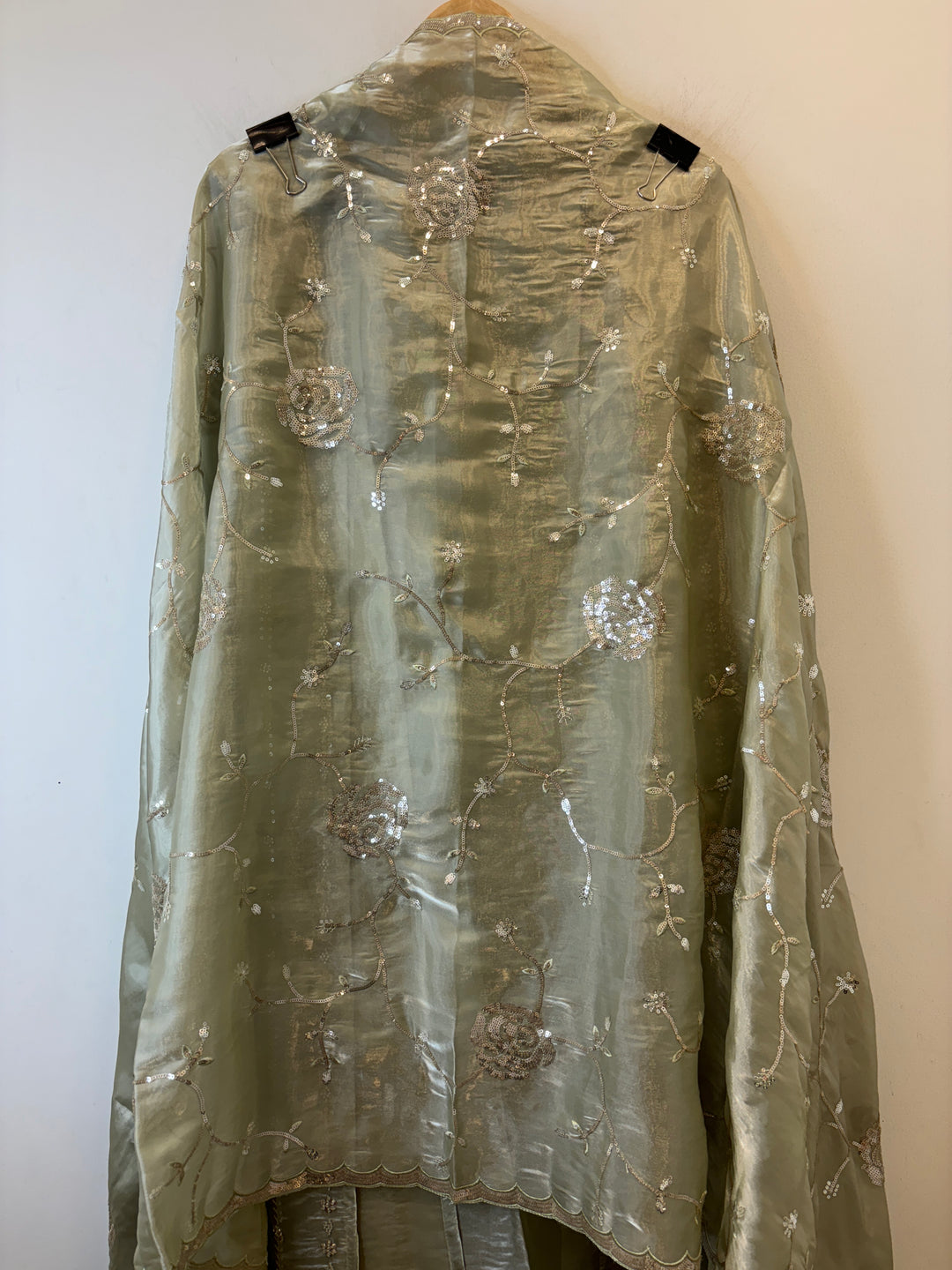 Amairah – Glass Organza Suit with All-Over Handwork