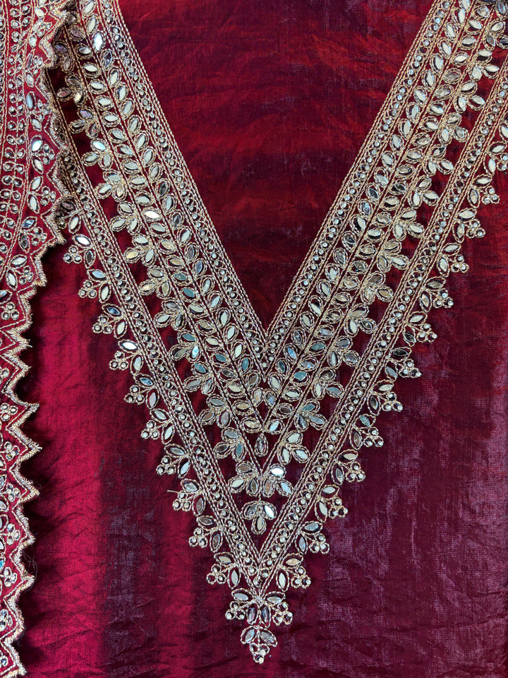 Nayara – Glass Organza Zari Mirror Suit