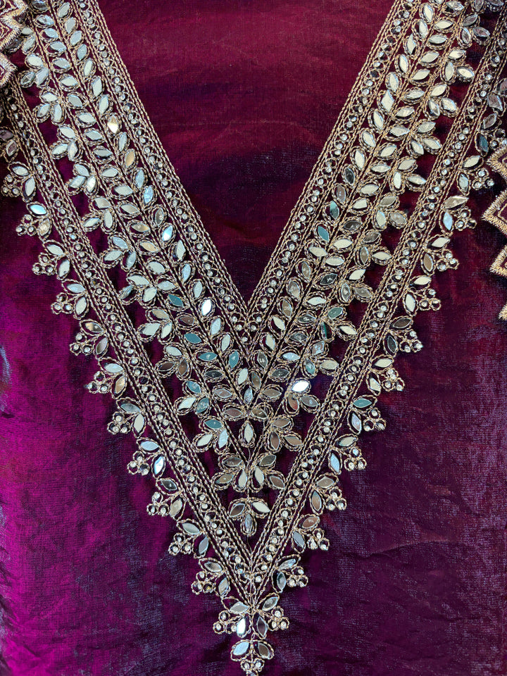 Nayara – Glass Organza Zari Mirror Suit