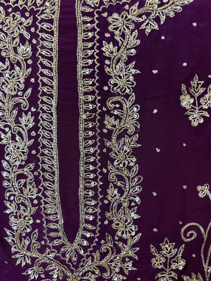 Zareen – Crepe Dabka Embroidered Suit