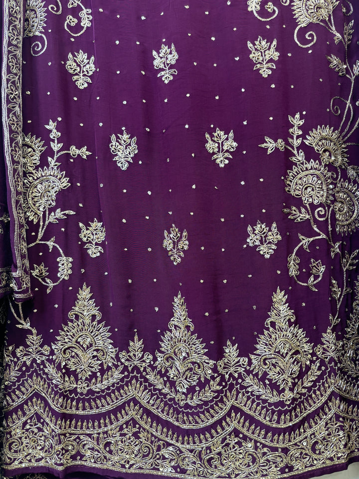 Zareen – Crepe Dabka Embroidered Suit