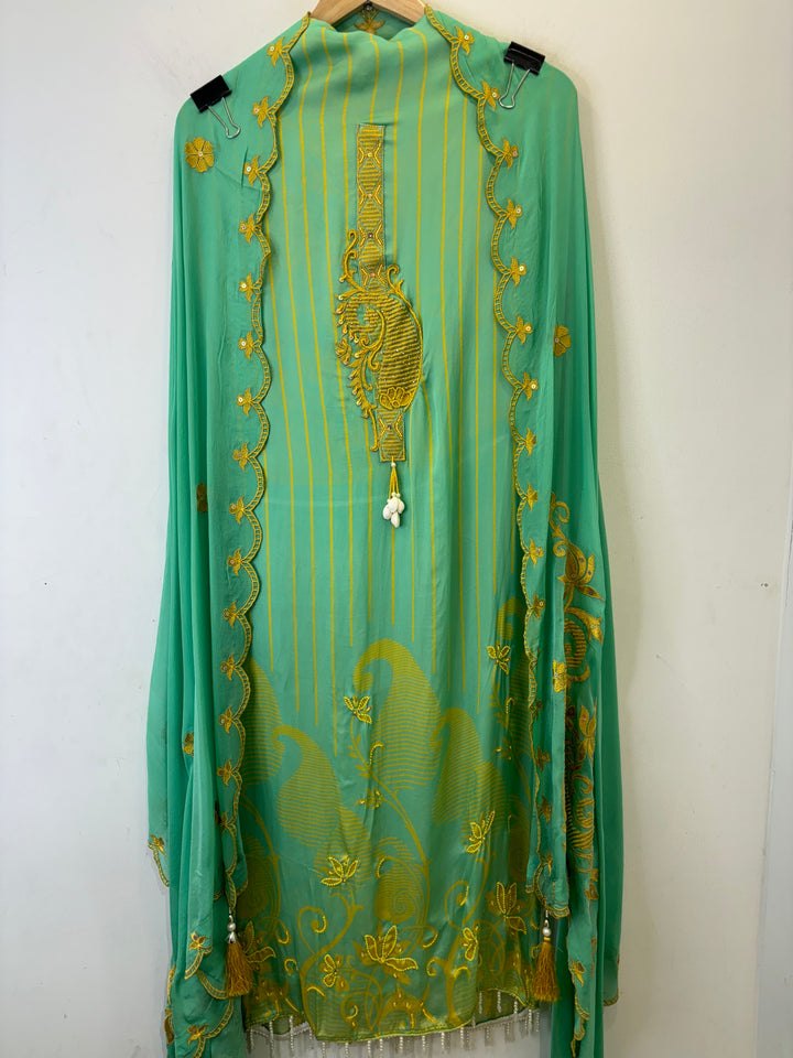 Arvya – Satin Organza Digital Suit