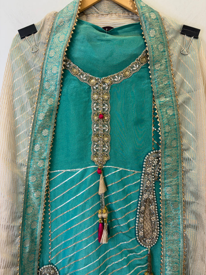 Viyana – Tissue Suit with Gota Highlights